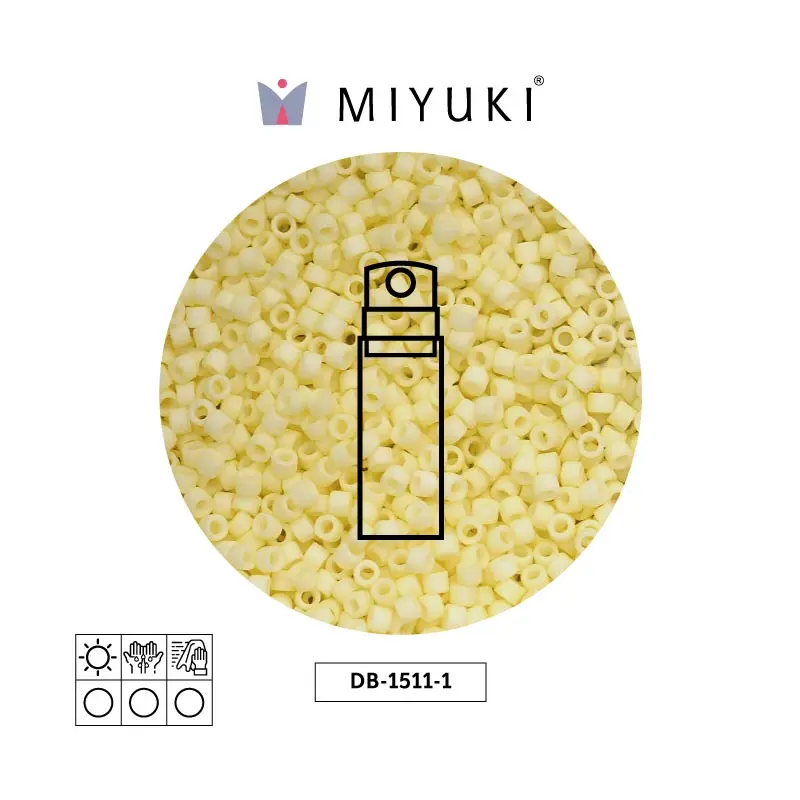 Miyuki delica 11/0 DB1511-1 mate opaco pálido amarillo x 10g