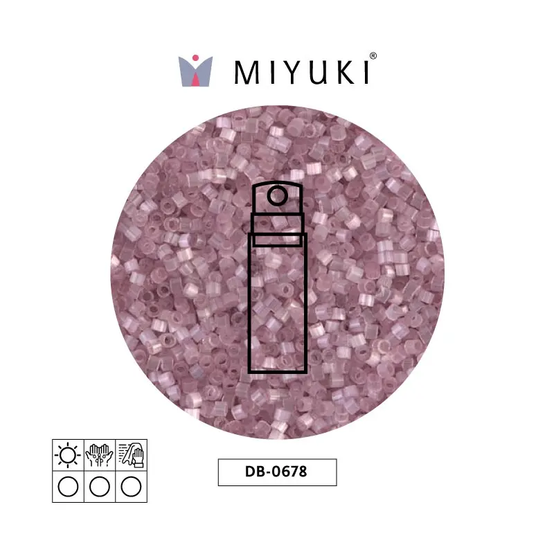 Miyuki delica 11/0 DB0678 rosa sedoso satinado x 10gr