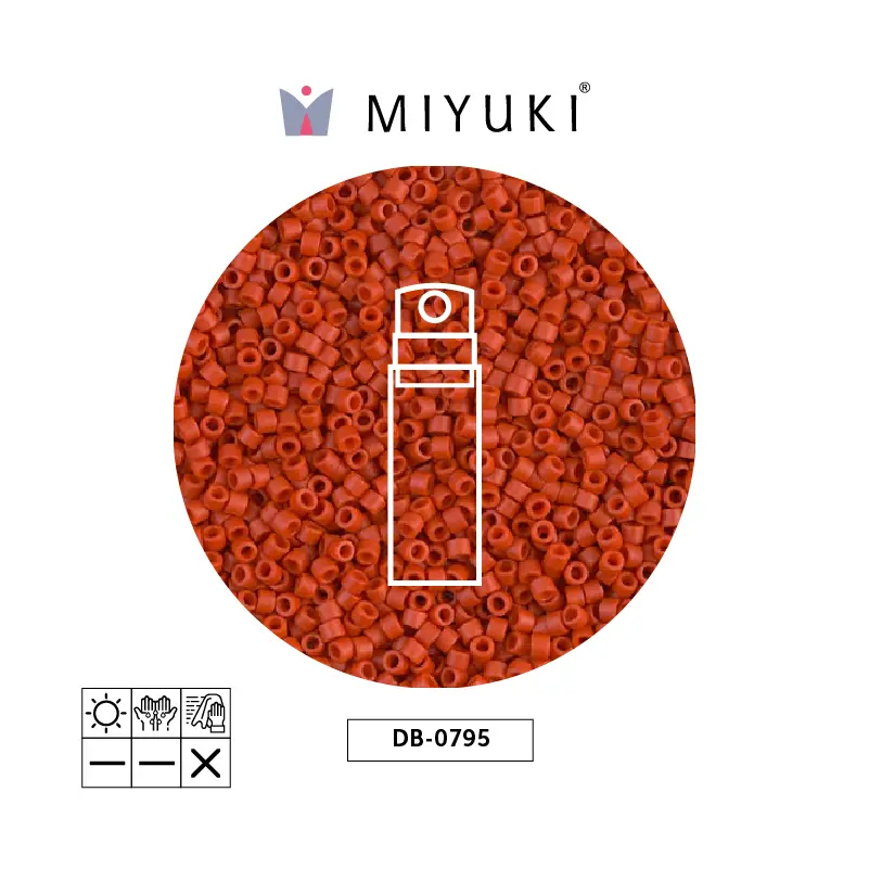 Miyuki delica 11/0 DB0795 matt opaco vermillion x 10g