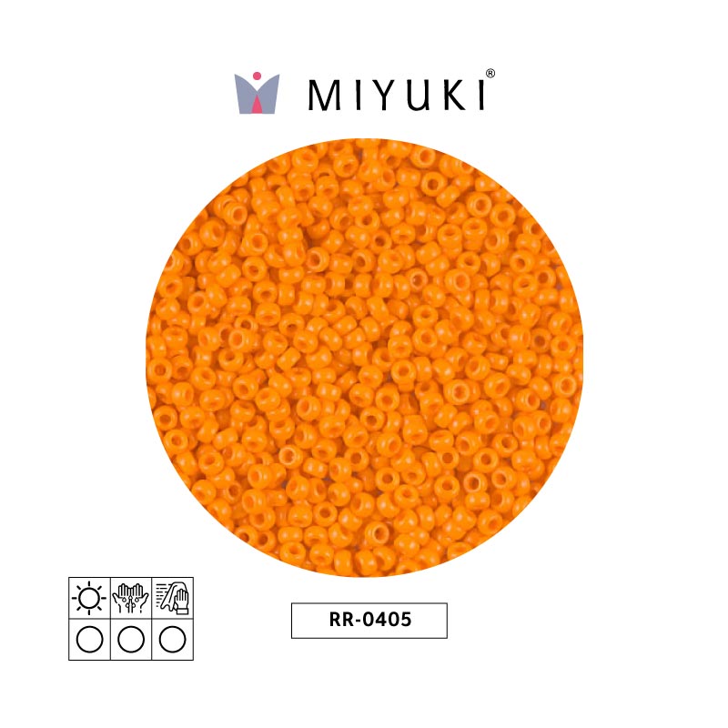 Mostacilla Miyuki rocalla 11/0 RR0405 opaco medium naranja x 250g