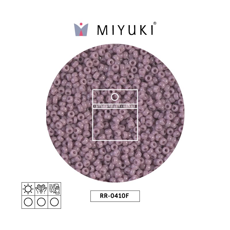Mostacilla Miyuki rocalla 11/0 RR0410F opaco medium mauve mate AB x 25g