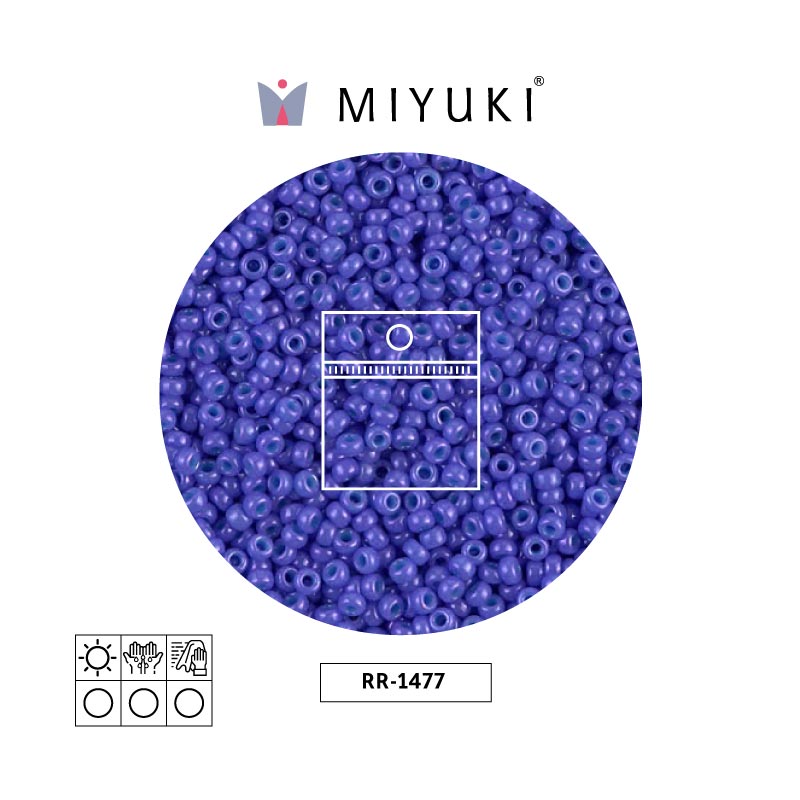 Mostacilla Miyuki rocalla 11/0 RR1477 opaco bright morado x 25g