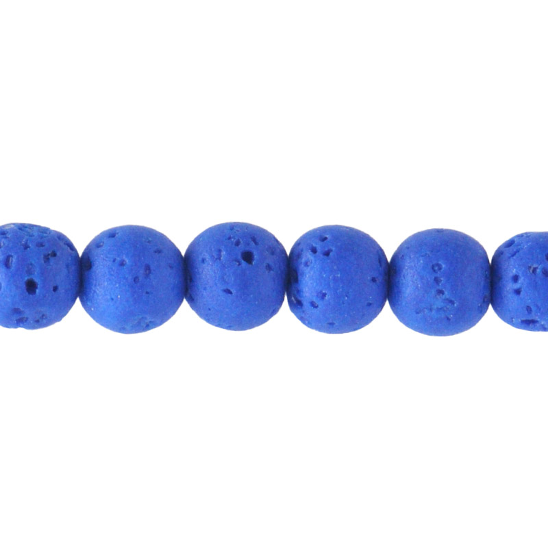 Sarta redonda 6mm volcano azul x 63 unds