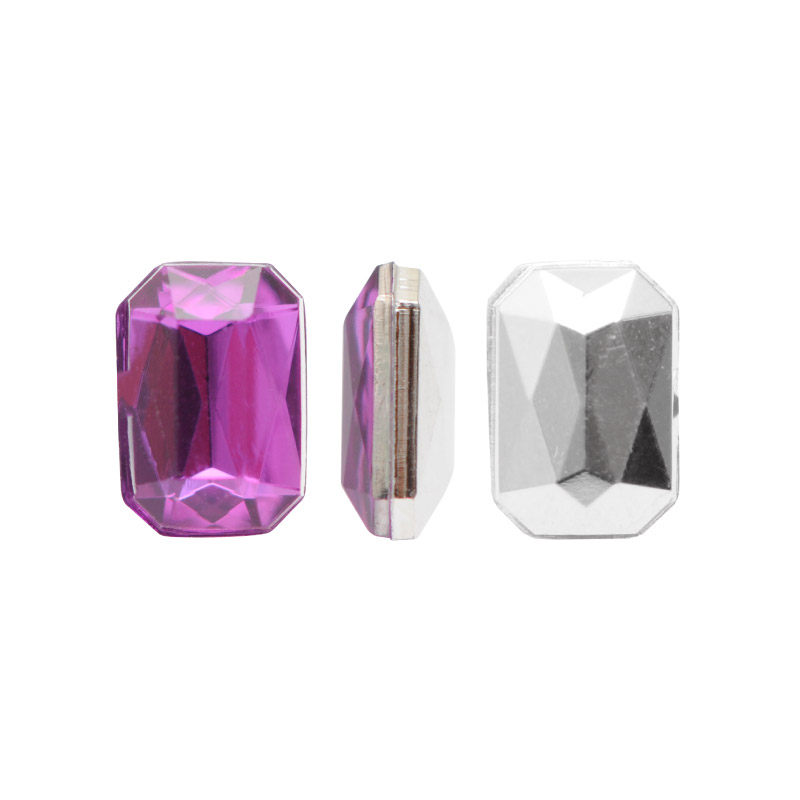 Acrilico K1012 octagon con cono 4x6mm purple velvet 5 x und