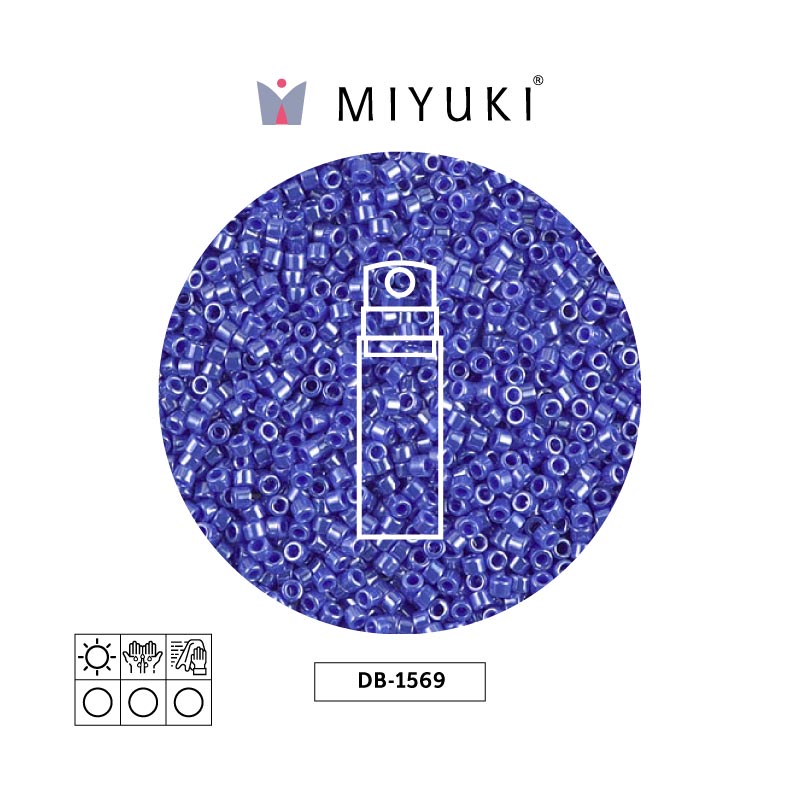 Miyuki delica 11/0 DB1569 opaco azul lusterr x 10g