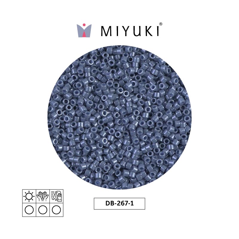 Miyuki delica 11/0 DB0267-1 opaco blueberry brillo x 50g
