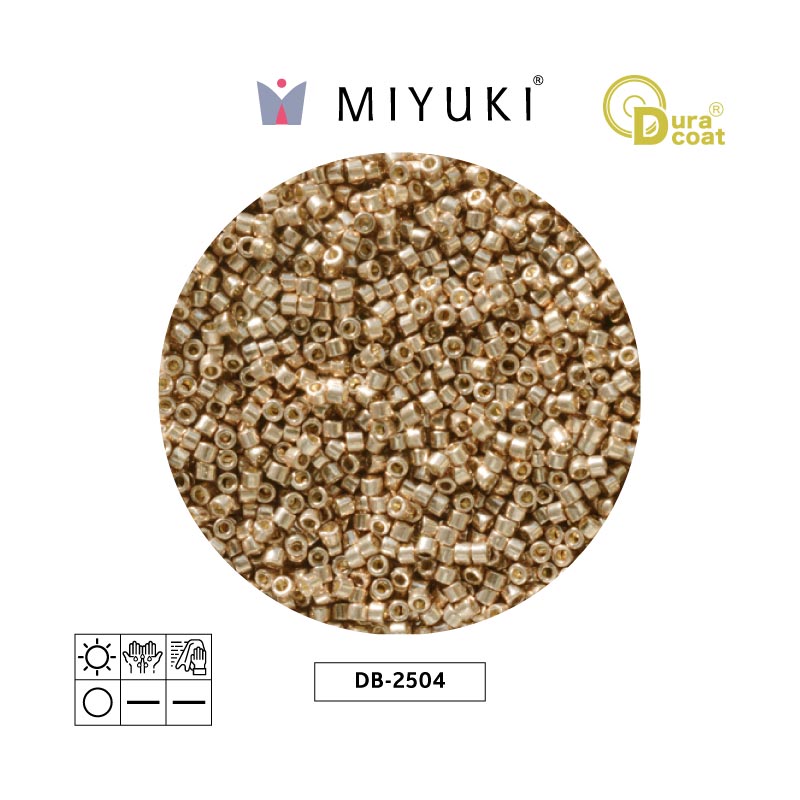 Miyuki delica 11/0 DB2504 Duracoat galvanizado rosa champagne x 50g