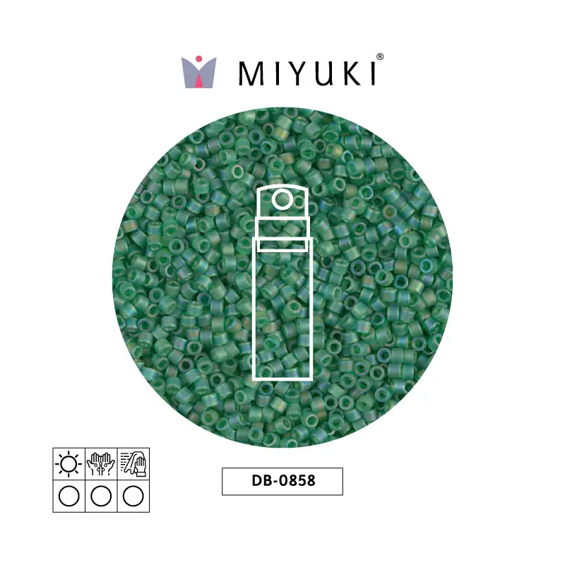 Miyuki delica 11/0 DB0858 mate claro verde AB x 10gr