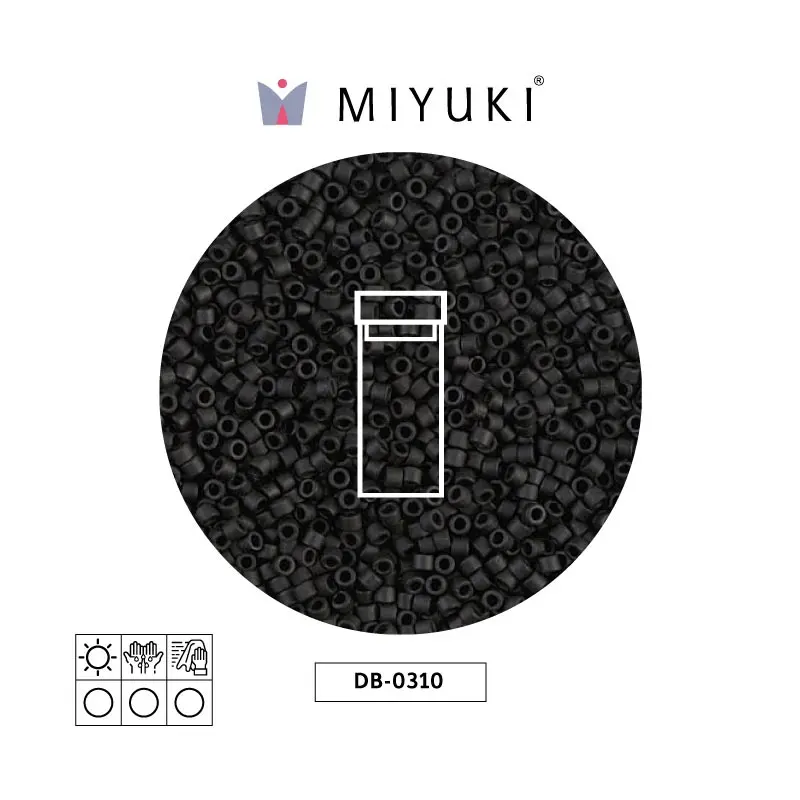 Miyuki delica 11/0 DB0310 negro mate x 3g