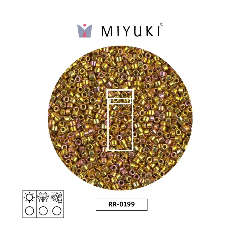 Mostacilla Miyuki rocalla 11/0 RR0199 24kt dorado AB x 4g