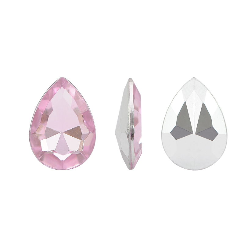 Acrilico K1017 gota con cono 10x14mm vintage rose 22 x und