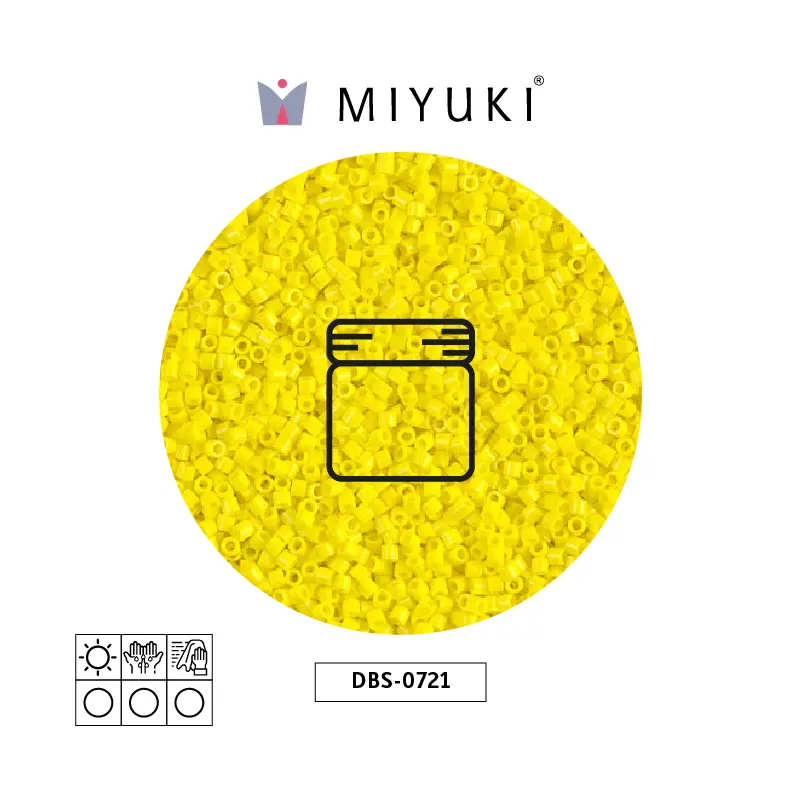 Miyuki delica 15/0 DBS0721 opaco amarillo x 5g