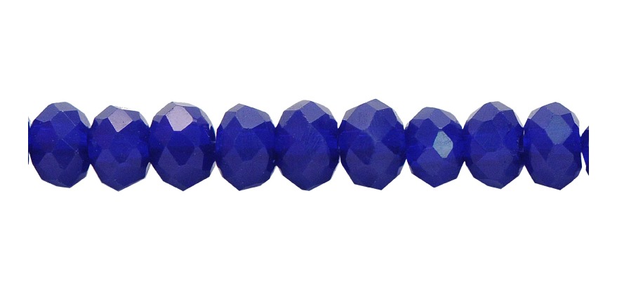 Murano rondela facetada 3mm azul solido 91 x aprox120unds