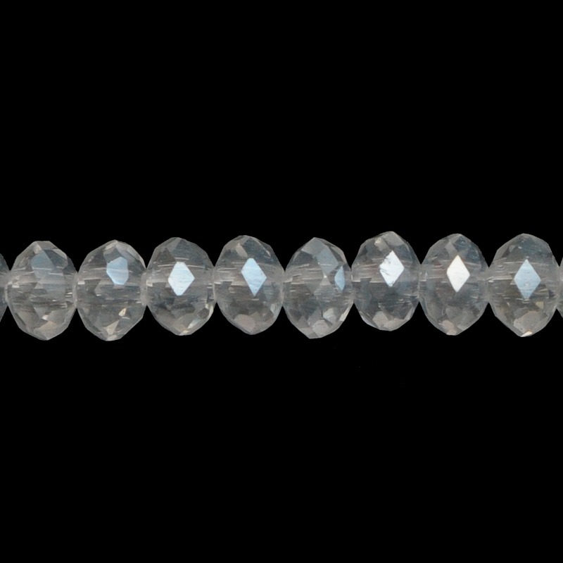 Murano rondela facetada 2mm crystal 02 AB x aprox132unds