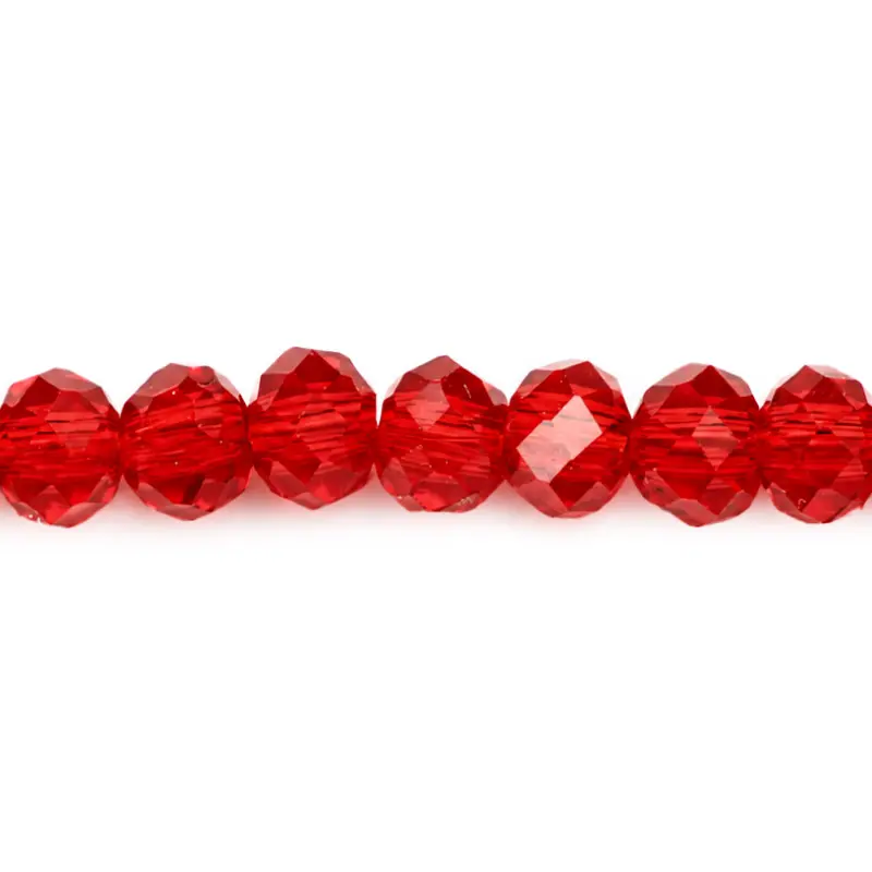 Murano rondela facetada 2mm ruby 28 x 164unds