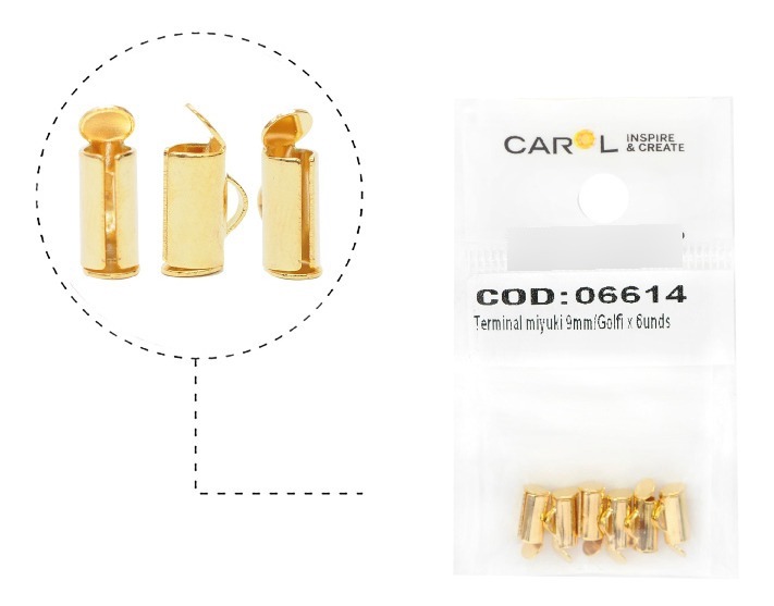 Terminal miyuki 4x9mm/Golfi x 6 unidades