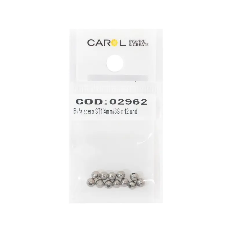Bola acero ST1/4mm/SS x 12 und