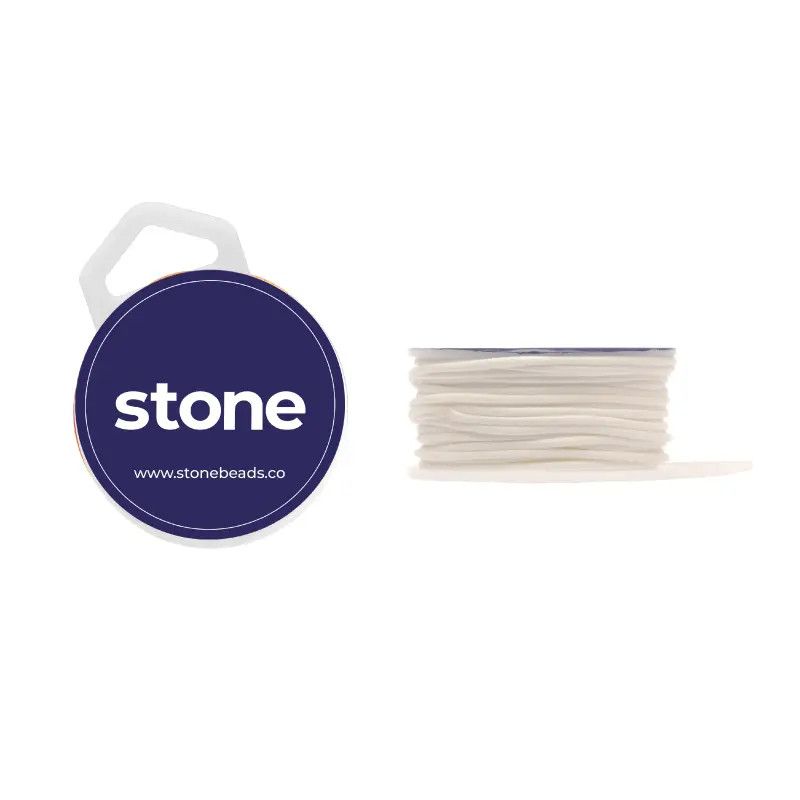 Cordon vibora 1mm 125 blanco x rollo 8m