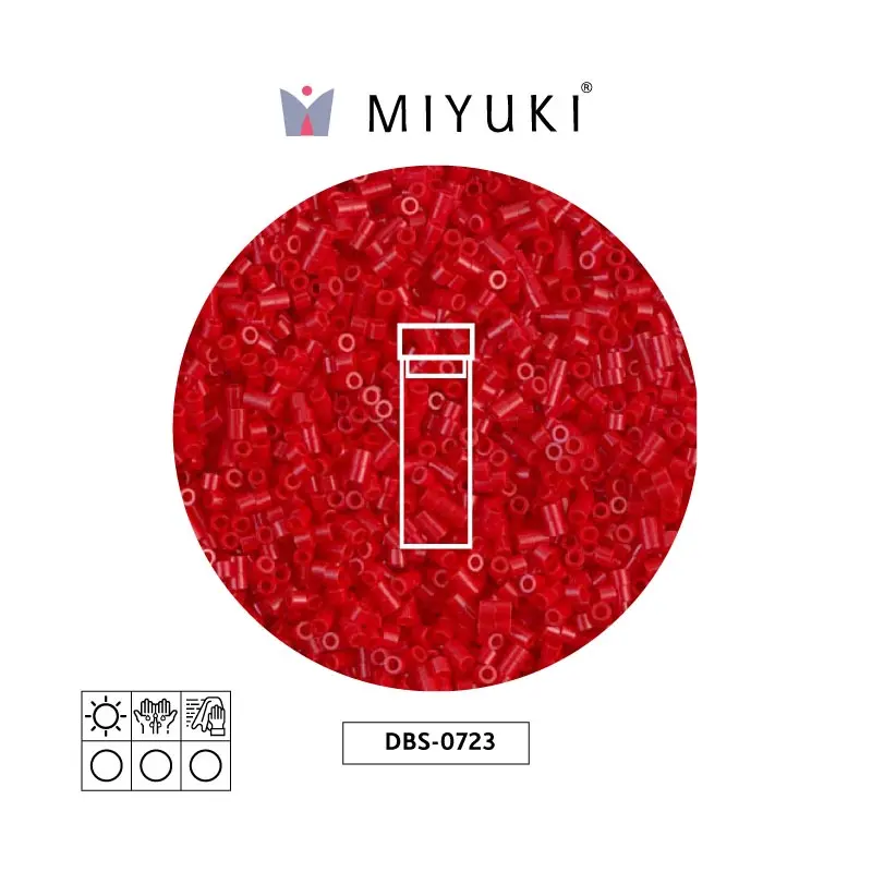 Miyuki delica 15/0 DBS0723 opaco oscuro rojo x 2G