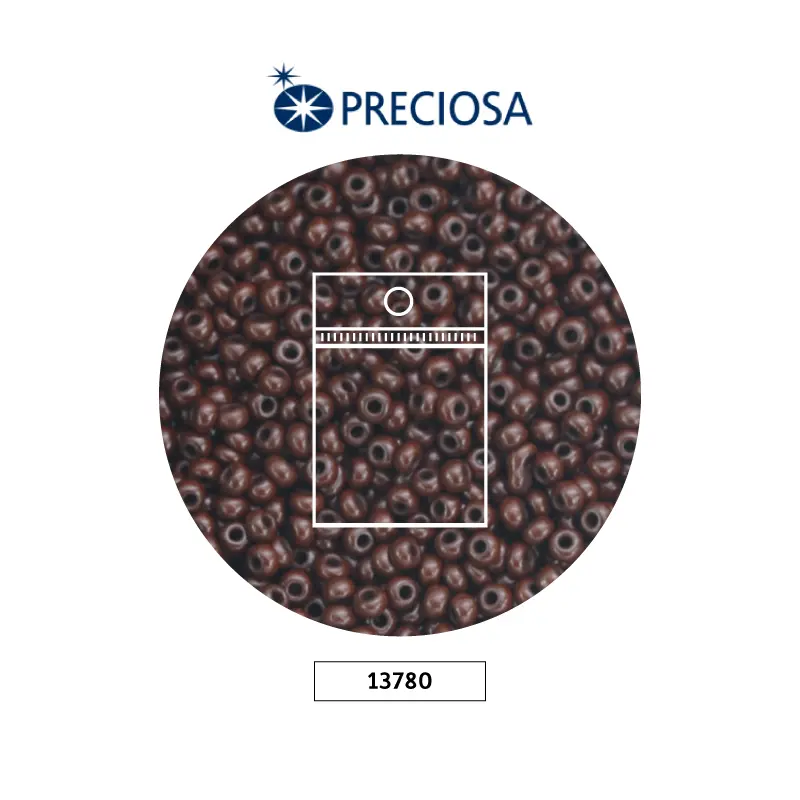 Mostacilla checa preciosa 2mm 13780 OP cafe x 50g
