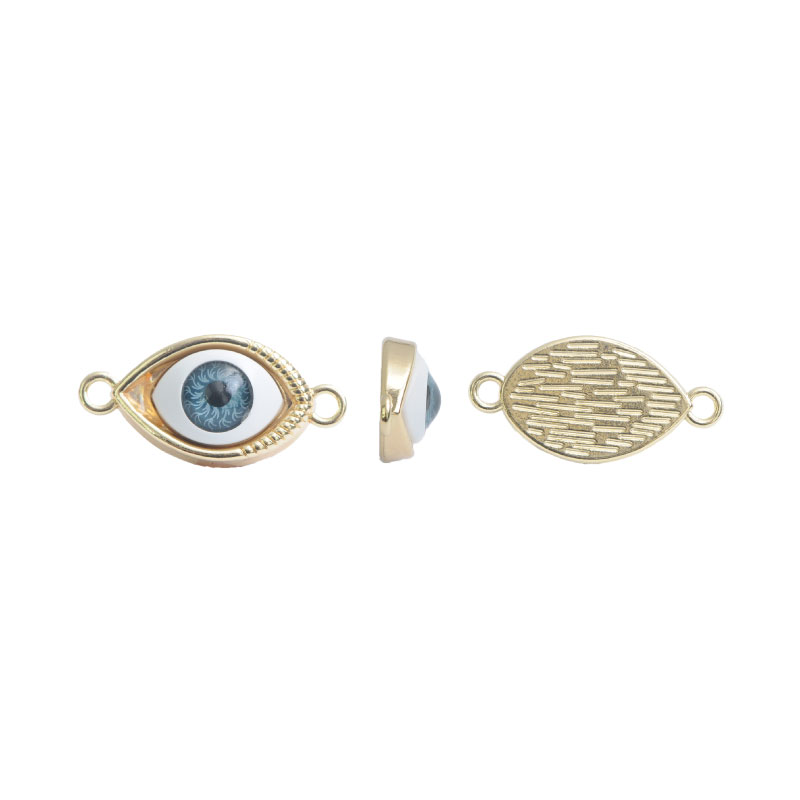 Ojo de fatima 30x15mm gris x und