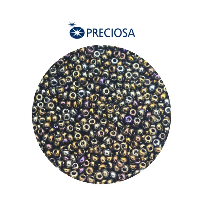 Mostacilla checa preciosa 10/0 2mm 59115 cafe irizado x 500g