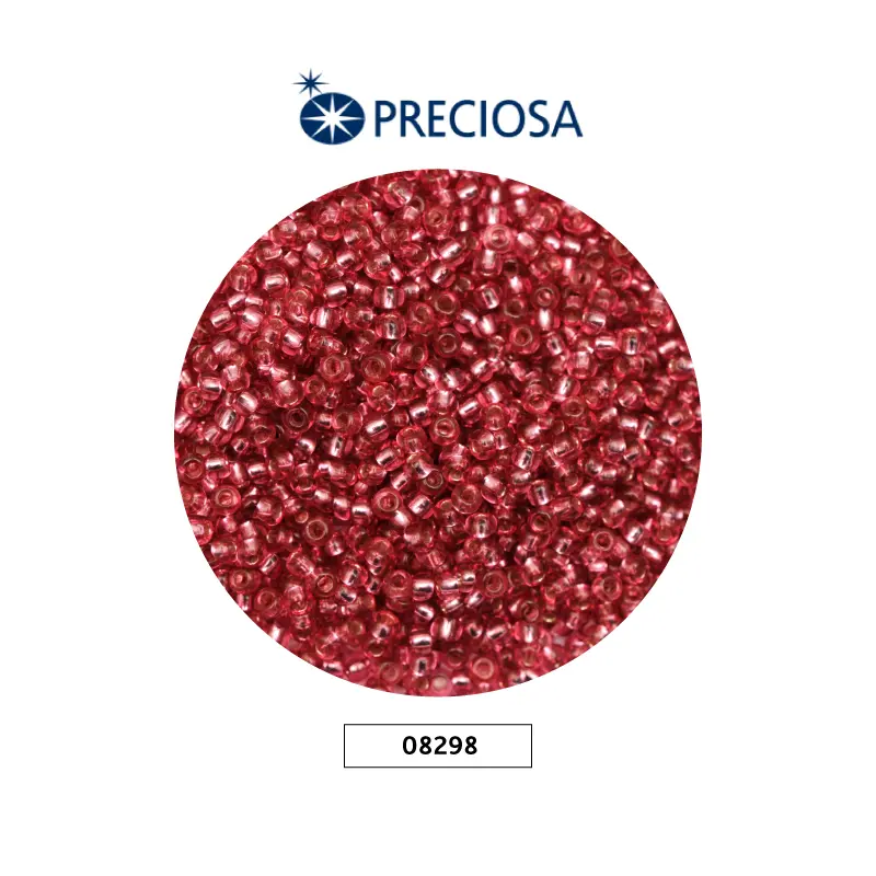 Mostacilla checa preciosa 10/0 2mm 08298 rosado fuerte brillante x 500g