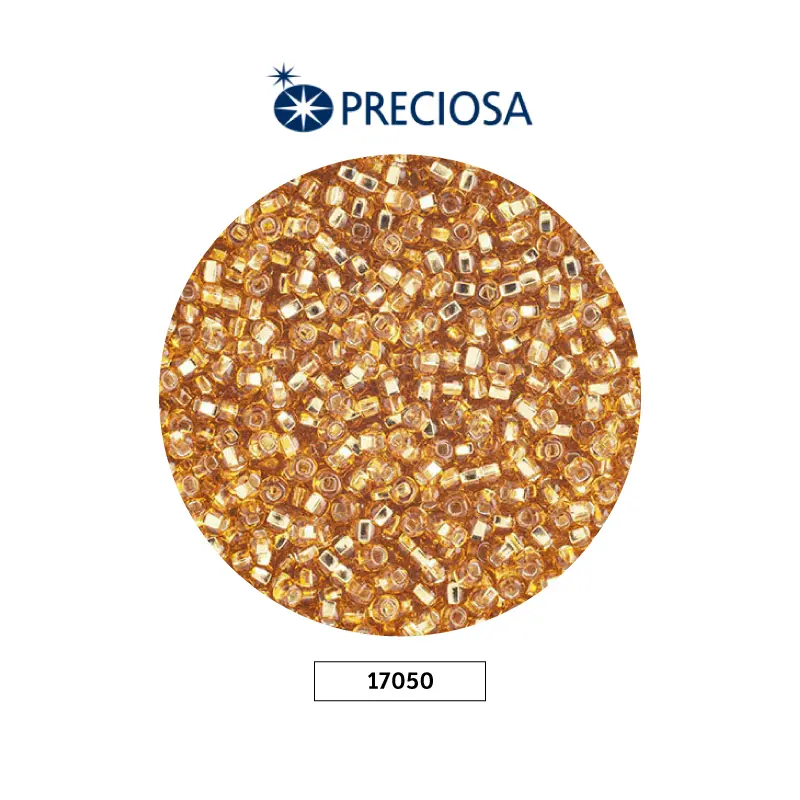 Mostacilla checa preciosa 10/0 2mm 17050 dorado oscuro x 500g