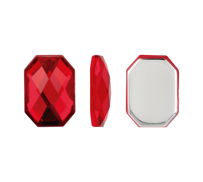 Acrilico K1037 octagon plano 10x12mm siam 28 x und