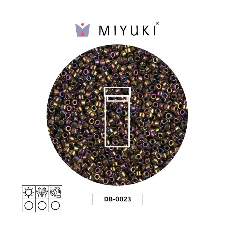 Miyuki delica 11/0 DB0023 metal lt bronze AB x 3g