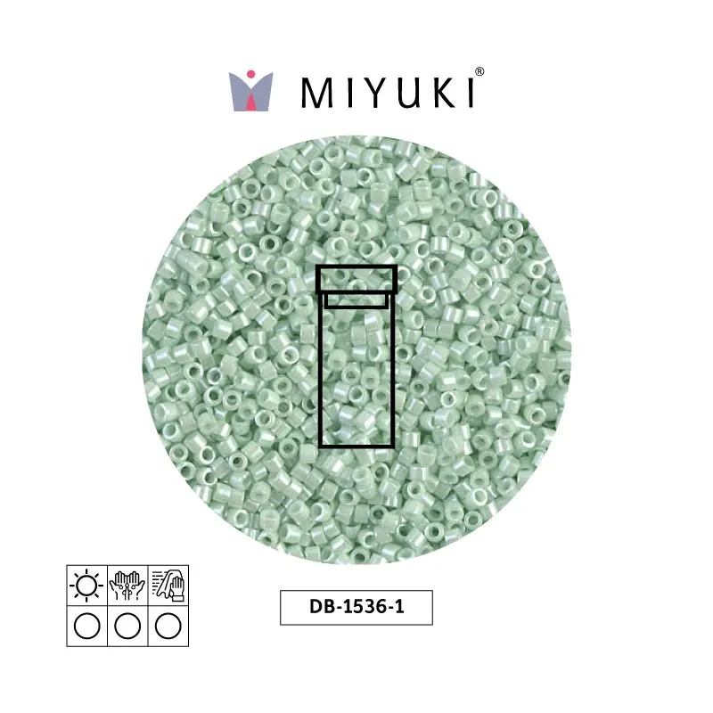 Miyuki delica 11/0 DB1536-1 verde menta ceylon perlado x 3g