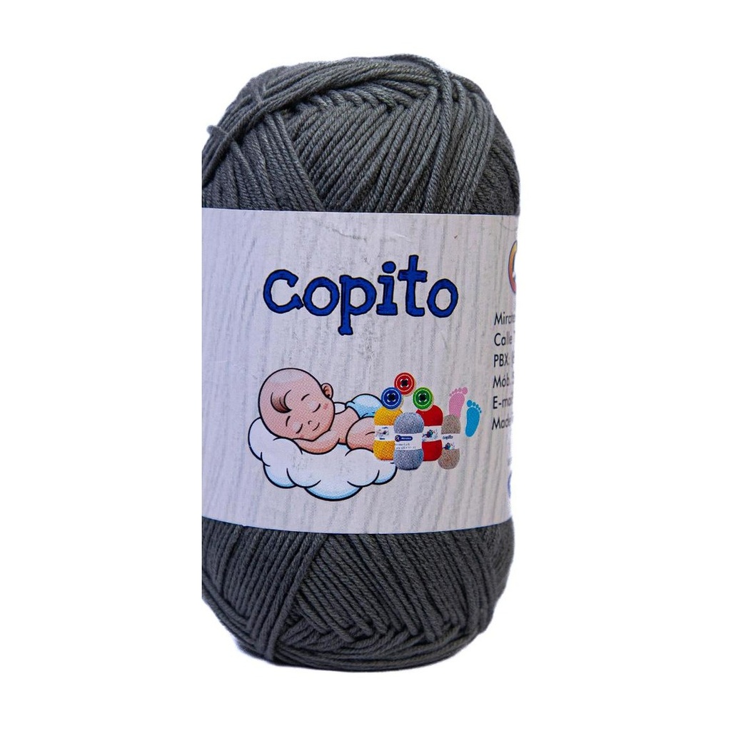 Madeja hilo copito 100% acrilico gris 1730 x 100g