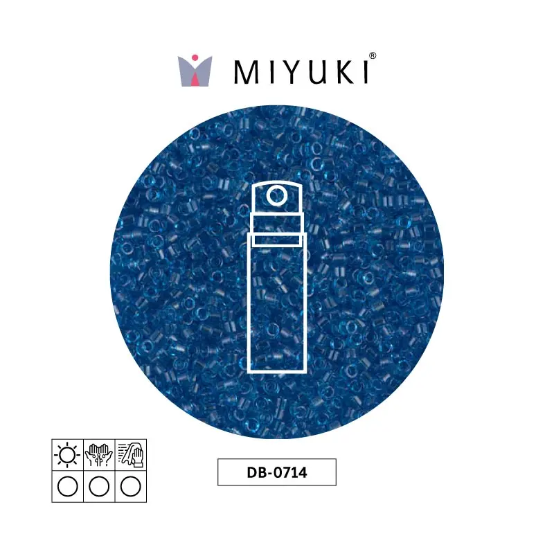 Miyuki delica 11/0 DB0714 transparente capri azul x 10g