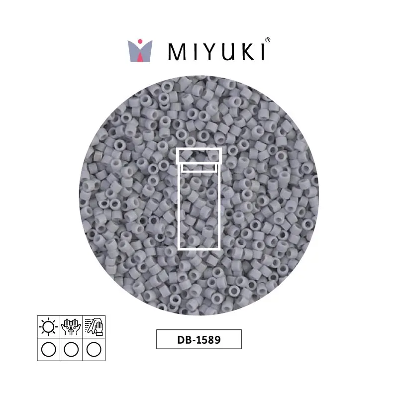 Miyuki delica 11/0 DB1589 mate opaco ghost gris x 3g