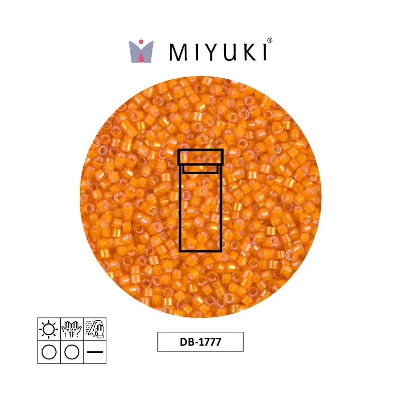 Miyuki delica 11/0 DB1777 forrado naranja AB x 3g