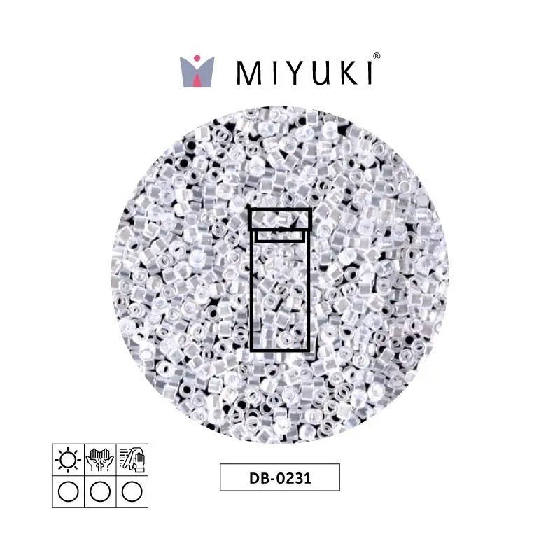 Miyuki delica 11/0 DB0231 cristal Ceylon perlado x 3g