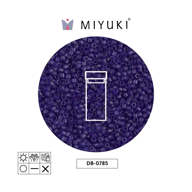 Miyuki delica 11/0 DB0785 mate transparente azul x 3g