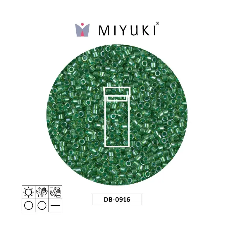Miyuki delica 11/0 DB0916 sparkling forrado verde chartreuse x 3g