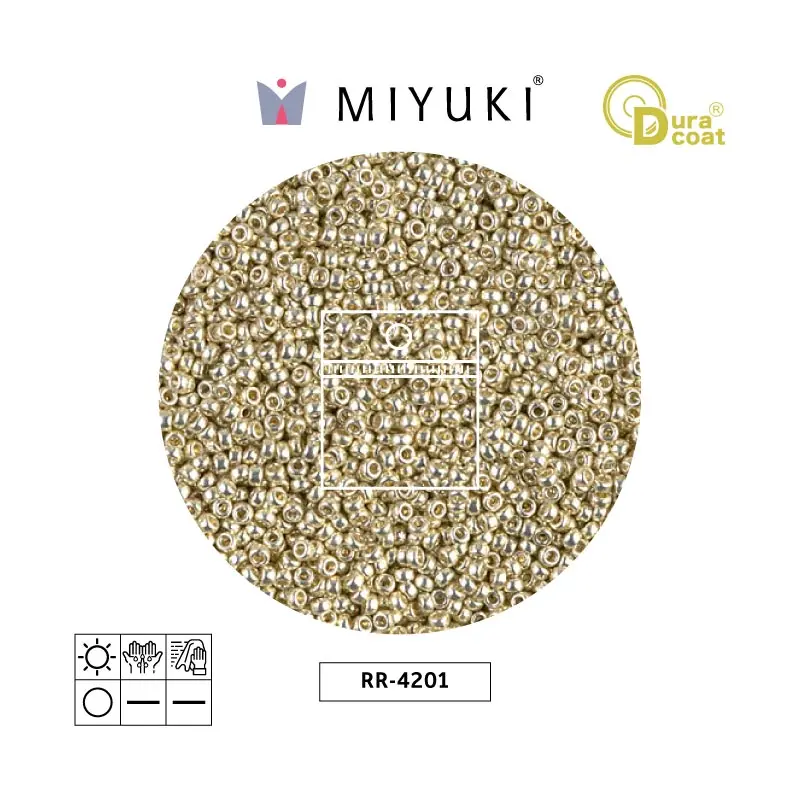 Mostacilla Miyuki rocalla 15/0 RR4201 galvanizado plateado x 25g 