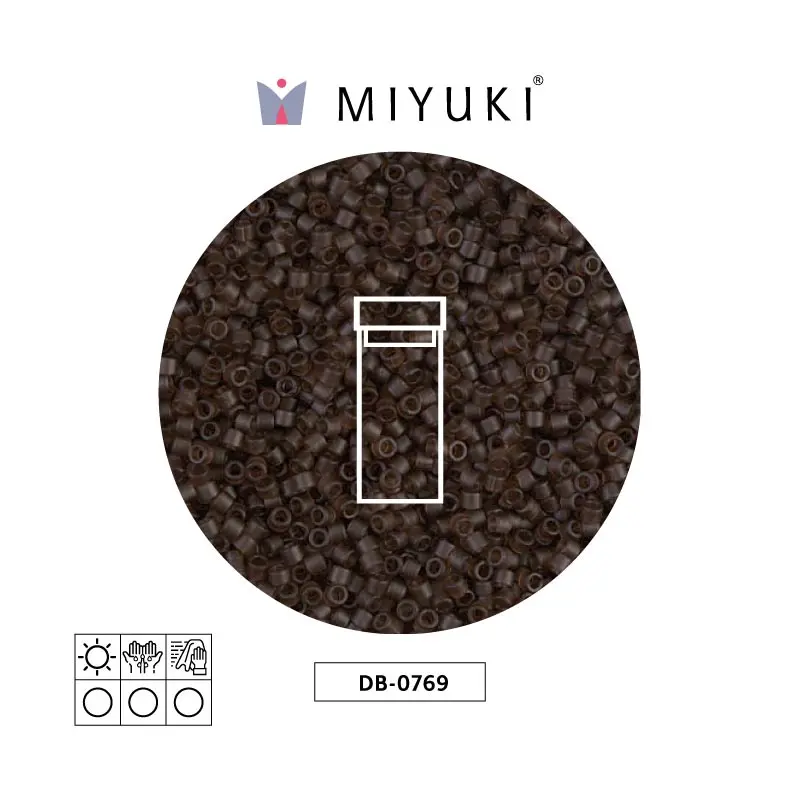 Miyuki delica 11/0 DB0769 mate transparente taupe x 3g
