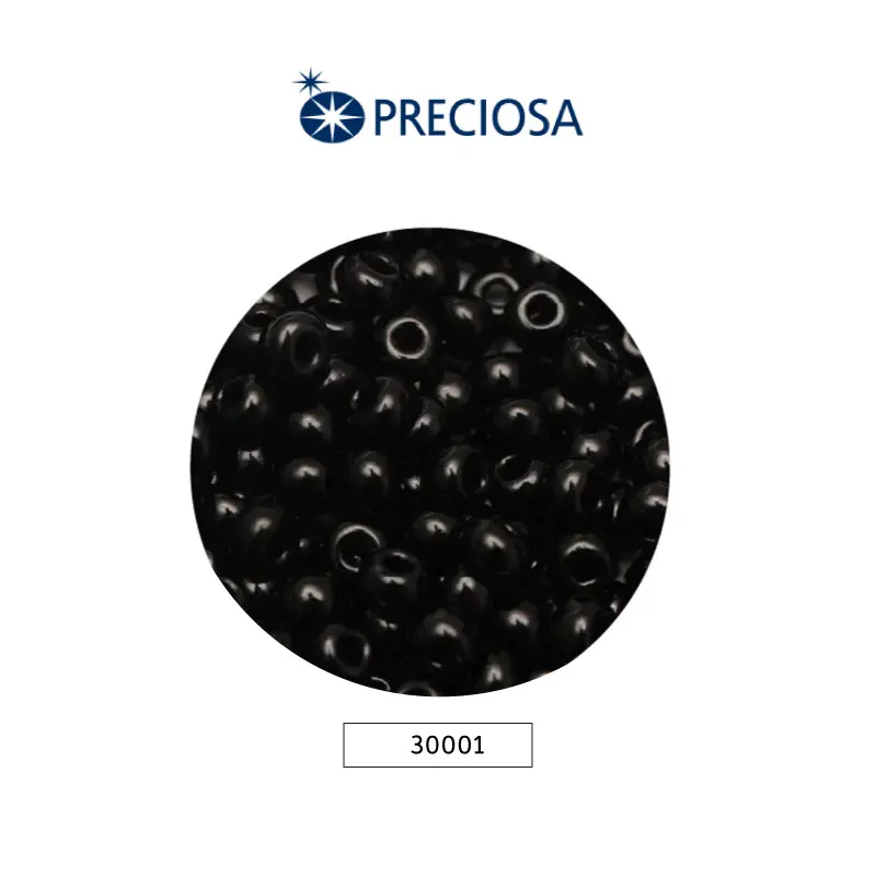 Mostacilla checa preciosa 6/0 4mm 23980 negro x 50g
