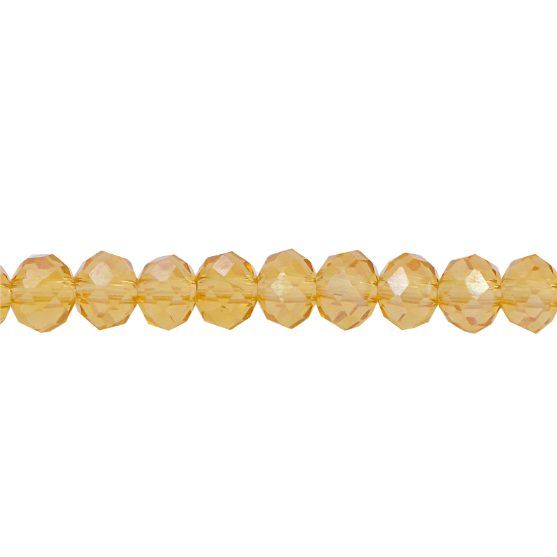 Murano rondela facetada 3mm lt col topaz 27AB x aprox110unds