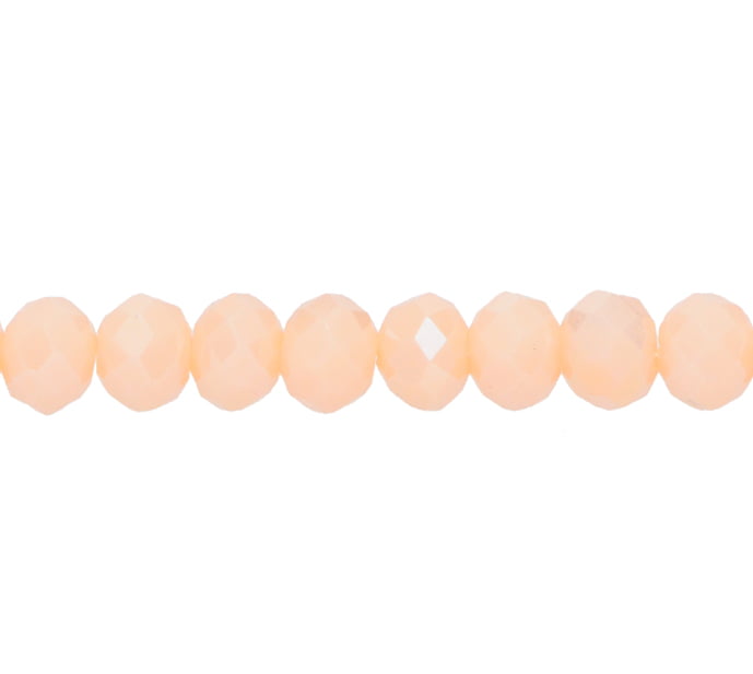 Murano rondela facetada 4mm crema mat 86AB x aprox110unds
