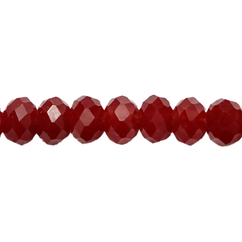 Murano rondela facetada 4mm dark coral 82 x 150unds