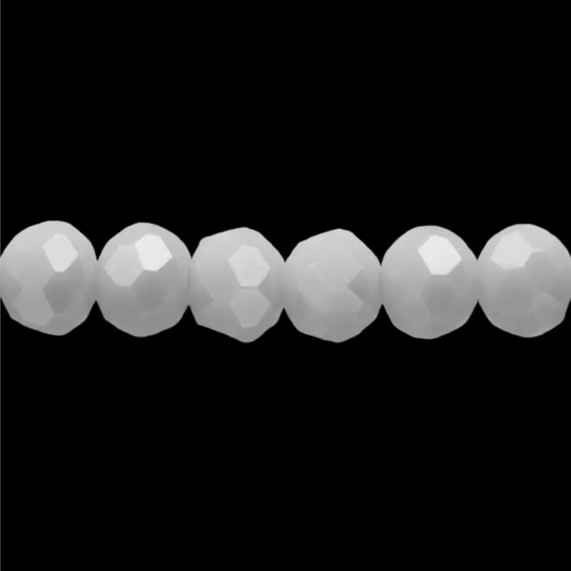 Murano rondela facetada 4mm light gray 55AB x 110und