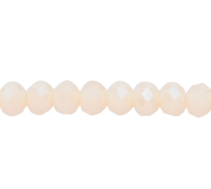 Murano rondela facetada 4mm crema mate 71AB x 145unds