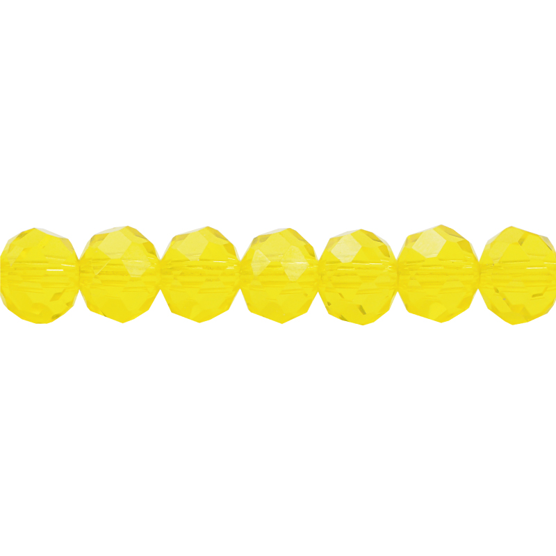 Murano rondela facetada 6mm amarillo cristal RV632 x aprox 80unds