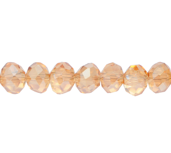 Murano rondela facetada 6mm golden shadow 33AB x 82unds