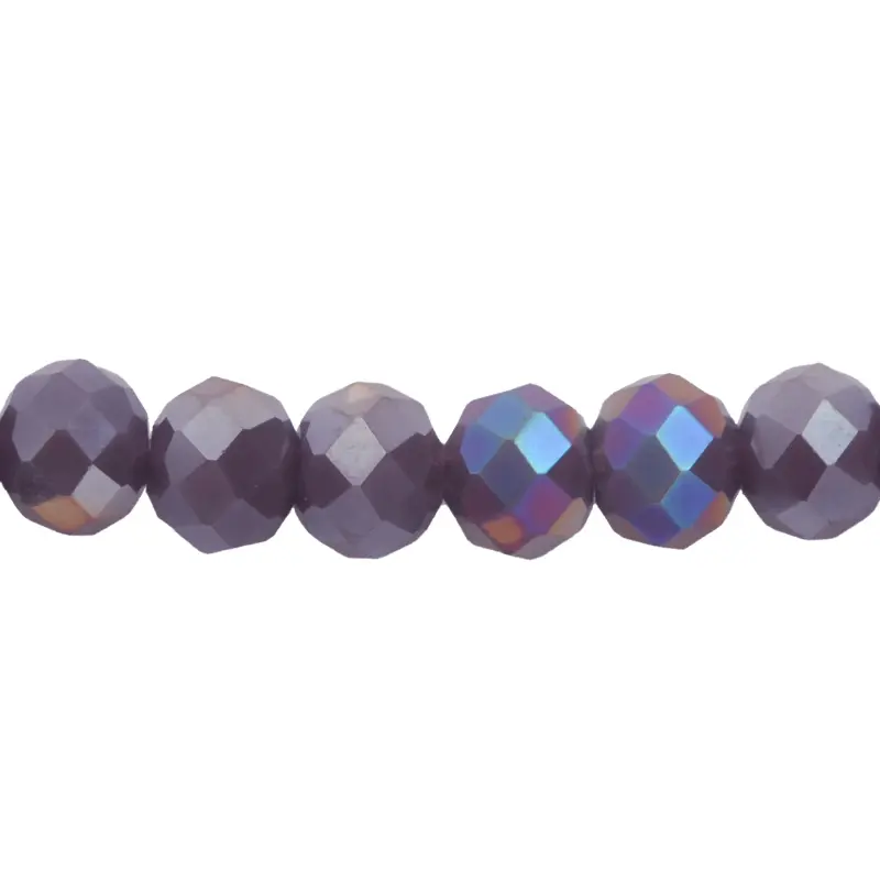 Murano rondela facetada 6mm morado mate 98AB x 82unds