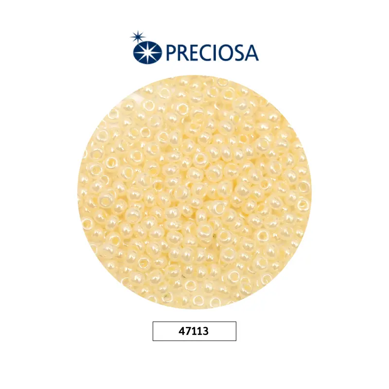 Mostacilla checa preciosa 8/0 3mm 47113 beige claro perlado x 50g
